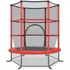 COSTWAY Trampoline Enfants Ø165×1,65H CM-Filet de Sécurité-Porte Zipée...