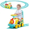 DREAMADE Train Électrique avec Rails 16PCS, Voiture Enfant Lumineuse M...