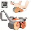 Roue Abdominale avec soutien du coude - KAKOO - Roulette Abdominaux Exercice - Acier inoxydable - Orange