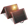 DOKIO 160W Kit Panneau solaire pliable portable monocristallin avec 2 ports USB Pour Plein air