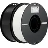 Creality Ender-PLA Filament Value Pack (Blanc+Noir), 2KG Bobine Filame...