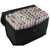 TouchFive Marker Lot de 80 marqueurs à alcool double pointe Animation Art Esquisse