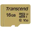 Transcend - 16Go - SDXC/SDHC 500S Carte microSD 16 Go avec adaptateur SD - TS16GUSD500S