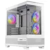 Antec Boîtier PC avec éclairage RGB, alimentation 500W, design blanc.