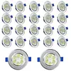 Led Encastrables Plat 3W 230V Luminaire Spot Plafond Encastré Aluminium Mini - 20x3W,Blanc Froid Naizy