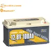 Power Queen Batterie Lithium LiFePO4 12V100Ah  Sous Siège de  Fourgon Bluetooth5.0 H188mm  , panneaux solaire, hors réseau,