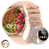 Blackview Montre Connectée Femme 1.43" Cadre métallique rond Smartwatch avec Répondre/appeler/Podomètre pour Samsung Iphone Android