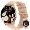 Blackview Montre Connectée Femme avec Appel Bluetooth 5.3, IP68/SpO2/Fréquence Cardiaque/Sommeil/Podomètre pour iOS Android Or