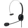 Casque mono - MANHATTAN - USB-A - Microphone réglable - Contrôle du volume - Noir