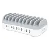 Manhattan Station de charge USB Power Delivery 10 ports 120 W blanc/gris