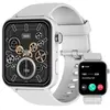 IOWODO Montre Connectée Homme Femme 1.83" Écran Smartwatch Appel Bluetooth 100 modes Sport IP68 pour iOS Android Samsung Iphone