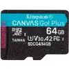 Kingston Technology MicroSD 64GB U3 V30 A2 200MB/s Canvas Go Plus