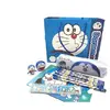 Kit papeterie de 12pcs pour enfant combas d'école Doraemon avec cahier, trousse à crayon, gomme, taille-crayon