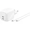 Belkin Boostcharge 67w Dual USB-C Lade (67 W), Chargeur USB, Blanc