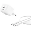 Belkin BoostCharge Pro avec câble USB-C (50 W), Chargeur USB, Blanc