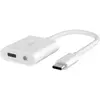 Adaptateur USB-C Belkin RockStar Blanc + audio 3,5mm + recharge