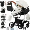 BAZARLAND30.Poussette 3 en 1 Bébé Combinée Siège-Auto Nacelle Trio Rév...