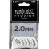 Ernie Ball 9341 - Médiators prodigy sachet de 6 blanc affûté 2mm