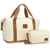 Kono Sac de Voyage Duffel avec Pochette à cosmétiques Sac de Week-End de Nuit/ de Sport Sec et Humide séparé pour Femmes Hommes