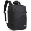 KONO Sac de Voyage 40x20x25cm Sac à dos Ryanair Bagage à Main 20L pour Sous Siège Avion pour Femme Homme, Noir