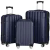 ALIGHTUP Set de 3 Valises Rigides-4 Roues Pivotantes à 360°- Avec Serrure à Combinaison-20/24/28"-Bleu marine