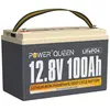 Power Queen Batterie Lithium LiFePO4 - 12V100Ah - 1280Wh - BMS100A - 4000~15000 Cycles pour des camping-cars, le système solaire