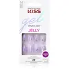 KISS Gel Fantasy Lot de 28 ongles artificiels M - Colle gel rose lime ...
