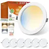 ALUSSO Panneaux lumineux LED encastrables 15 W 3 CCT réglables IP44 po...