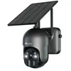 Ctronics 2.5K 4MP Caméra de Surveillance WiFi Solaire Extérieure, Camé...