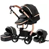 Poussette Combinée 3 en 1 - MARQUE - Modèle - Noir - 4 roues - Pliable...