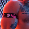 Brassards NEO CAMO Noir-Rose Neon rose S/M