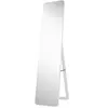GOPLUS Miroir sur Pied et Mural Rectangulaire avec Cadre en Bois Massi...