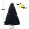 GOPLUS Sapin de Noël Artificiel Noir1036 Branches en PVC Ignifuge,Arbr...