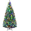 GOPLUS Sapin de Noël Artificiel 210CM-Lunimeux LED 500 Ampoules-11 Mod...