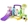 GOPLUS Toboggan et Balançoire 6 en 1 avec Divertissements Multiples,To...