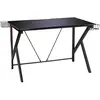 COSTWAY Bureau Gamer Bureau de Jeu pour Gaming avec Stockage Vidéo, Po...