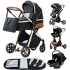 YAZOCO - Poussette 3 en 1 Bébé Poussette Combinée Siège-Auto Nacelle T...