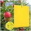 YIKXIULF Pièges à Insectes, 50 Papier Collant Double Face, Jaune Sticky Papiers pour Blanc Feuille de Mouches pour Anti-Insecte Anti Blanc