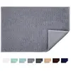 YOLISTAR Tapis de Bain Antiderapant,Tapis Salle de Bain en Microfibre Chenille Douce - Lavable en Machine - 40 x 60 cm - Gris
