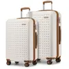 Set de 2 Valises de Voyage 65+75cm Bagage en ABS+PC Valise Rigide Trol...