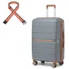 British Traveller Valise Grande Taille 76x50x31cm Valise de Voyage Trolley en Polypropylène Valise de Voyage à 4 roulettes et Serrure TSA, Gris