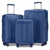 Set de 3 Valises de Voyage - Marine - ABS+PC - 4 Roulettes - Serrure TSA - Extensible
