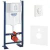 Grohe Pack WC Bâti autoportant Rapid SL avec Plaque Skate Air blanche ...