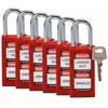Brady, Cadenas, Serrure de sécurité standard avec anse en acier, rouge...
