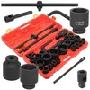SENDERPICK Jeu de douilles 26 pièces 3/4' et 1' 21-65 mm Douilles voiture Camion Boîte à cliquet Kit d'outils