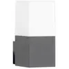 Applique Murale Grise LED IP44 Alu pour ampoule E27 - SILUMEN
