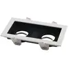 SILAMP Support Spot GU10 Encastrable Orientable Double Projecteur Blanc