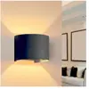 Applique Murale Noire led 6W IP54 Forme Arrondie - Blanc Neutre 4000K - 5500K Silamp