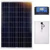 N.A DOKIO Panneau solaire 100W 12V Polo avec Régulateur Idéal pour toutes applications camping -car, marine - bateau, chalet - cabane,