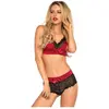 Leg Avenue Satin spandex bralette, string